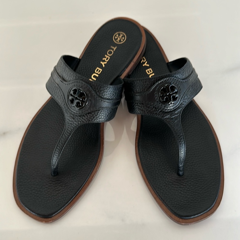 Tory Burch Thong Welt Tumbled Leather Sandal 8